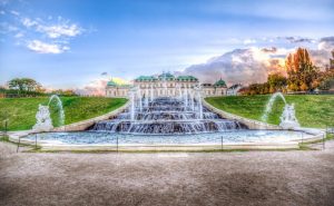 Vienna belvedere fountain